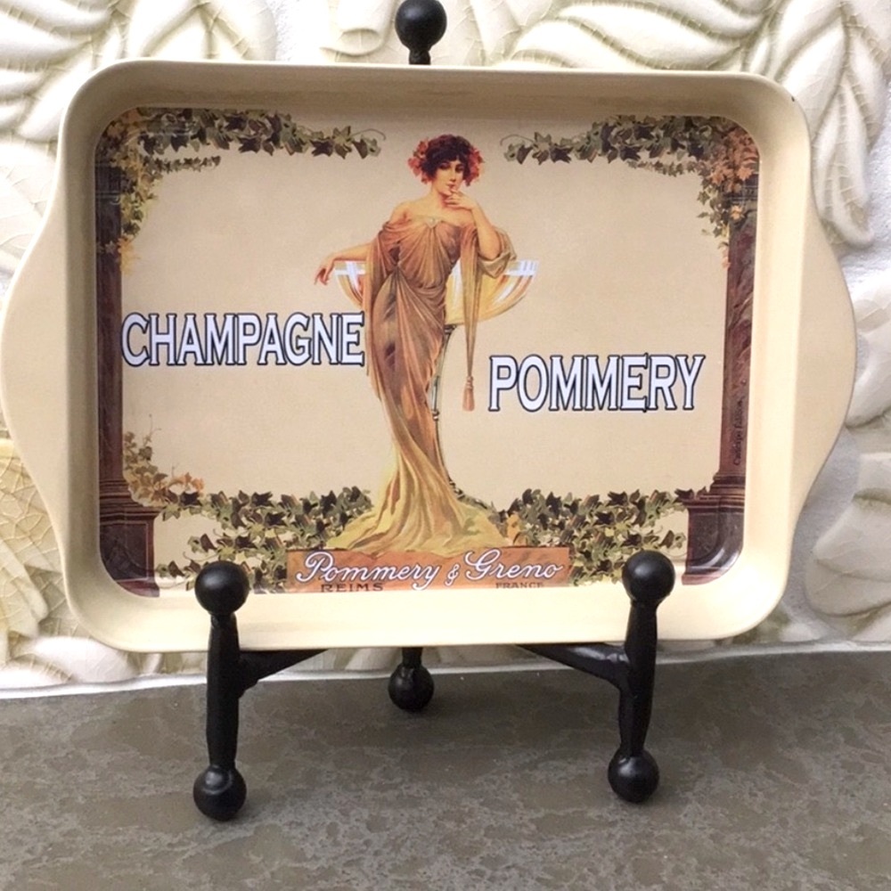 🥂 [art neuveau] champagne pommery tray